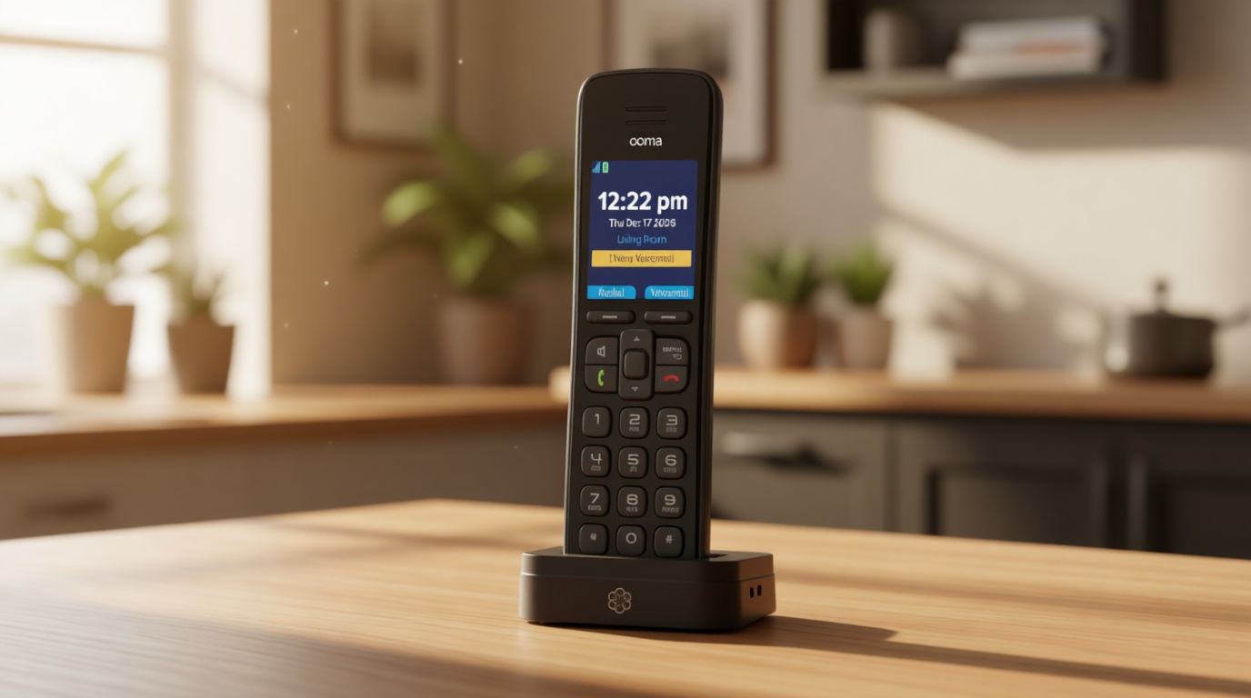 Ooma HD3 Handset Cordless with Caller-ID and HD Voice Quality. Exclusively for Ooma Telo VoIP Home Phone Service