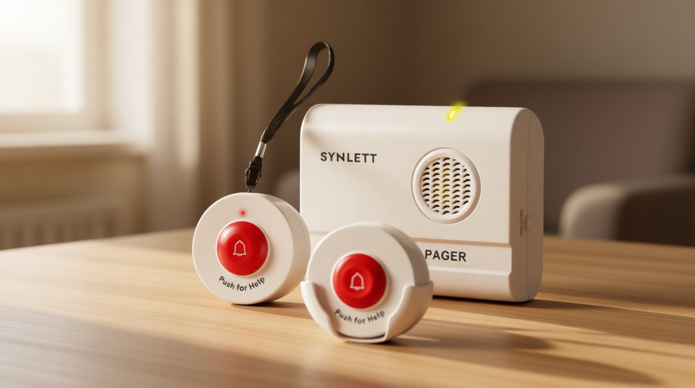Caregiver Pager Wireless Call Buttons for Elderly Monitoring SOS Alert System Portable Alarm for Nurse Call Seniors Patients Emergency Home