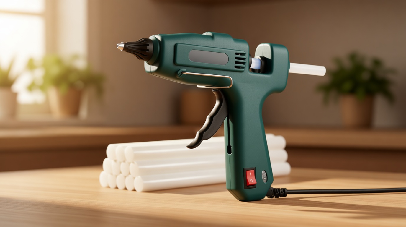Fireproof 100W Hot Glue Gun Kit Glue Gun - MAXDONE Craft Glue Gun Full Size (Not Mini) Glue Guns Heavy Duty Hot Glue Gun with 12pcs Glue Sticks(0.43'' x 8") 100w for DIY Art