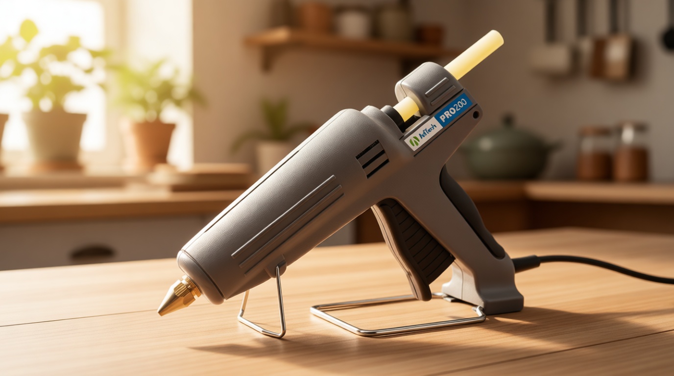 AdTech Industrial Strength Full Size High-Output Hot Melt Glue Gun – Professional Grade Hot Glue Gun for Carpentry, Repairs & Remodeling, Grey, 200 watts - 189