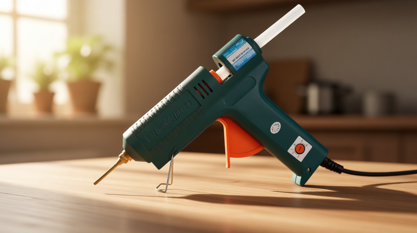 Full Size Hot Glue Gun, 150 Watts with 6 Copper Nozzles Temperature Adjustable Craft Repair Tool Professional Melting Glue Gun DIY Thermo Tool Include 5Pcs Highly Viscous Glue Sticks Luxury Set
