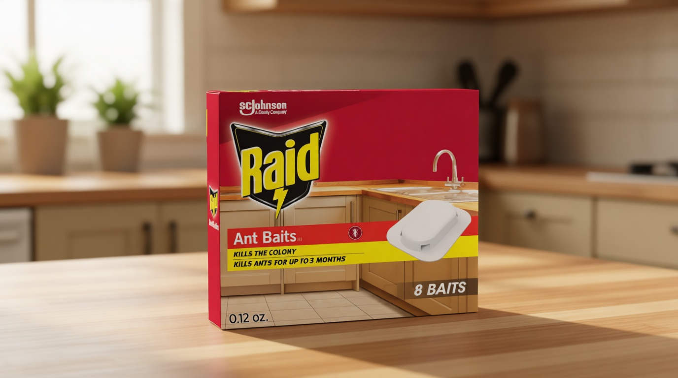 Raid Ant Killer Baits, Child Resistant Bug Killer for Indoor Home Use, 0.24 Oz, 8 Count