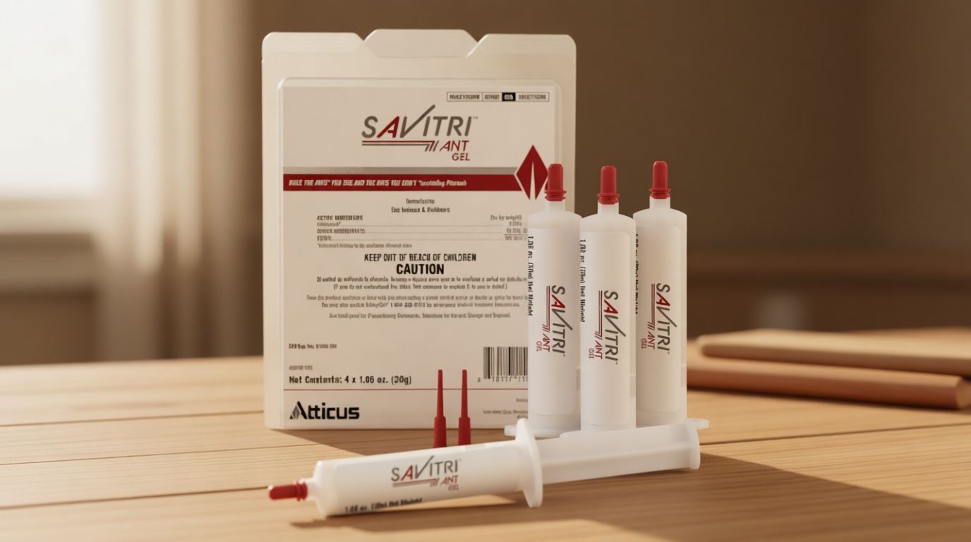 Atticus Savitri Ant Gel Bait (4 x 30 Grams) - Indoor and Outdoor Use - Indoxacarb Ant Killer