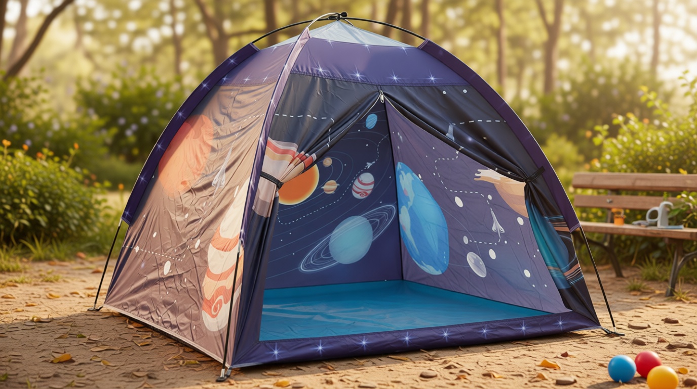 Mnagant Space World Play Tent-Kids Galaxy Dome Playhouse for Boys and Girls Imaginative Play Popup Tent for Kids Indoor/Outdoor Fun,Perfect Kid’s Gift- 47" x 47" x 43"