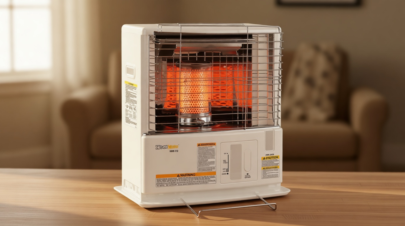 Sengoku Indoor & Outdoor Kerosene Heater, 10,000 BTU, Portable Use, HeatMate, White - Cordless Space Heating Machine for Home, Garage, Basement, and Camping