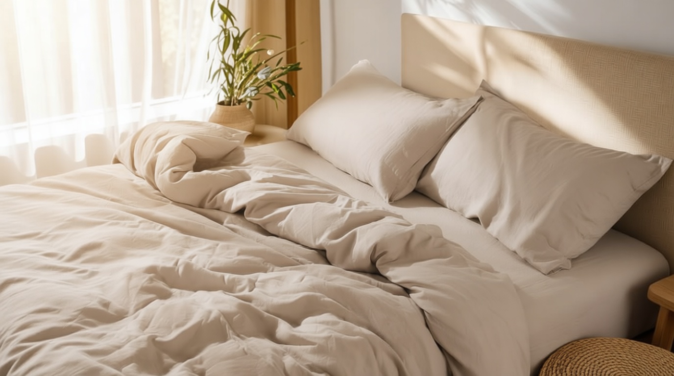 SONORO KATE 100% French Linen Duvet Cover King Size, Soft Breathable for Hot Sleepers, Moisture Wicking & Durable Cover Set - Zipper Closure & 4 Corner Ties Duvet Covers 3 Piece (Linen,King)