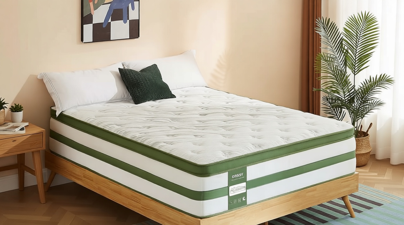 Queen Size Mattress 12 Inch, Hybrid Queen Memory Foam Mattress Medium Firm with 7-Zone Pocketed Coils for Back Pain Relief, CertiPUR-US, Cooling Mattresses in a Box, Motion Isolation, Assembled in USA OEKO-TEX STANDARD 100