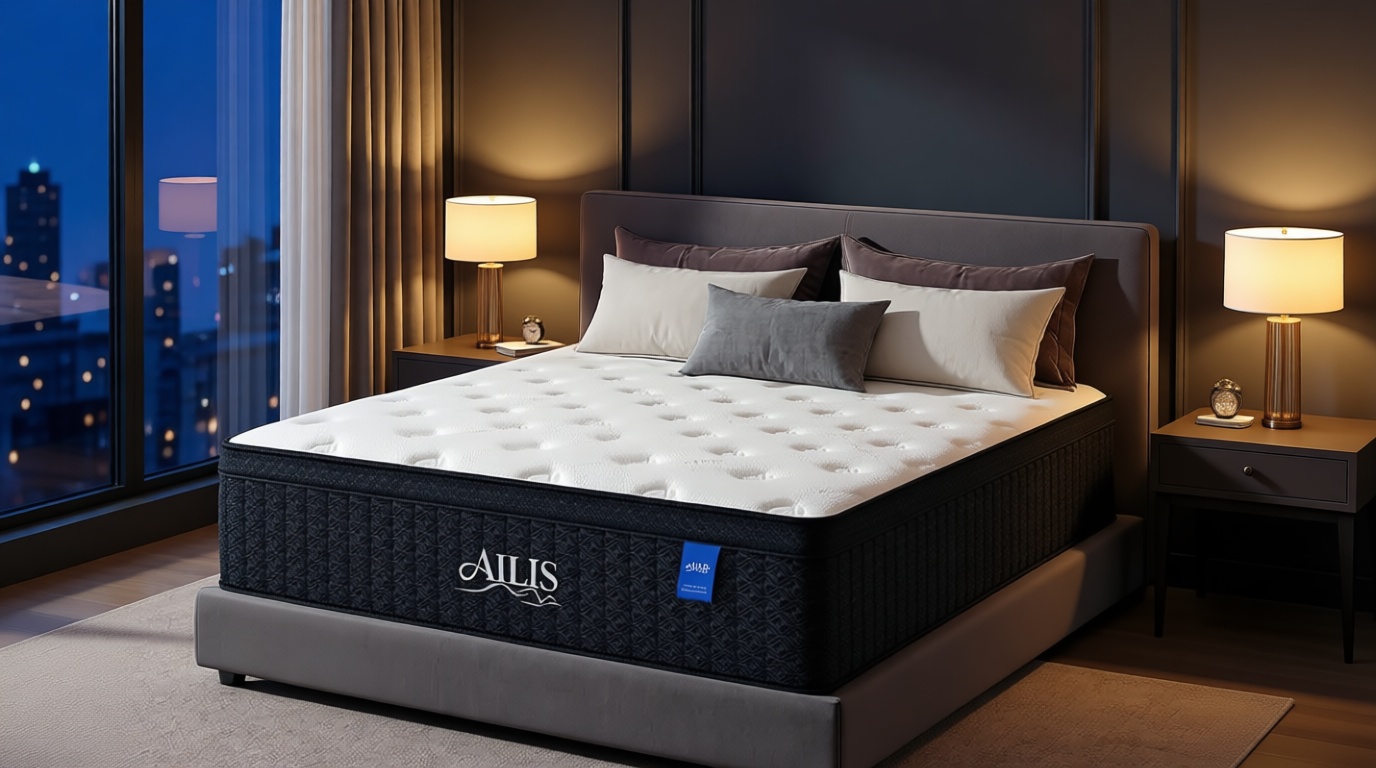 Ailis Queen Mattress, 12 Inch Queen Hybrid Mattress in a Box, Medium Firm with Upgraded Pocket Springs for Superior Motion Isolation, Strong Edge Support & Breathable Comfort