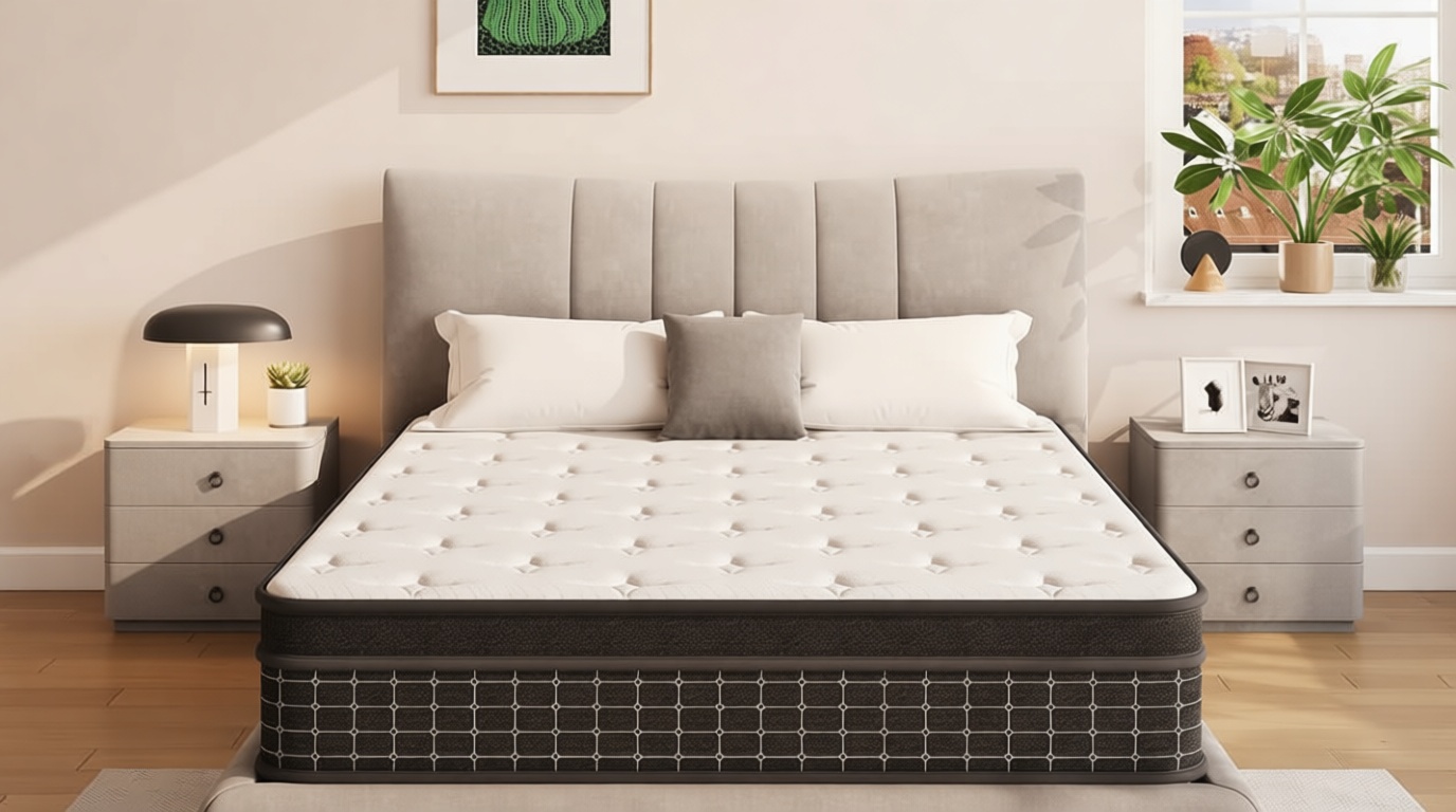 SupremeSleep Queen Mattress, 12 Inch Queen Size Mattresses in a Box, Individually Wrapped Pocket Coils for Isolate Motion,Pressure Relief, CertiPUR-US Certified, Support Comfort & Medium Firm