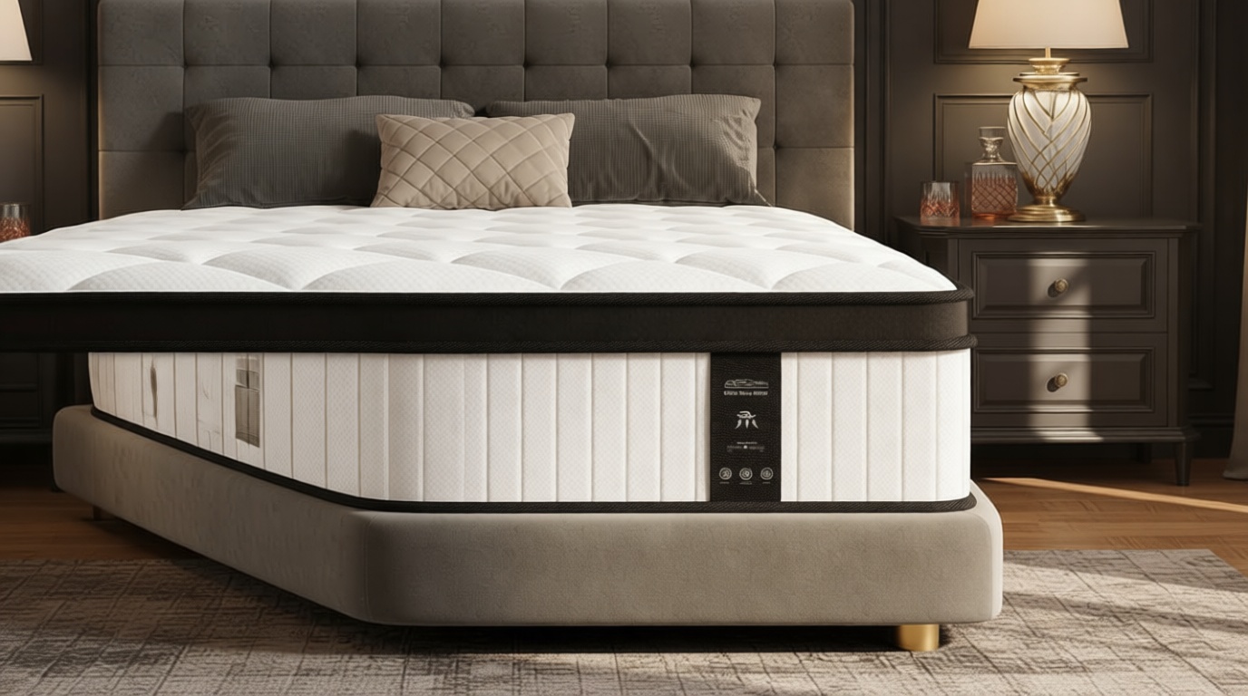 Queen Mattress, 12 Inch Mattress Queen Size in a Box with Memory Foam and Individual Pocket Springs for Motion Isolation, Pressure Relief, Medium Firm Feel, Cool&Comfortable Sleep, Breathable