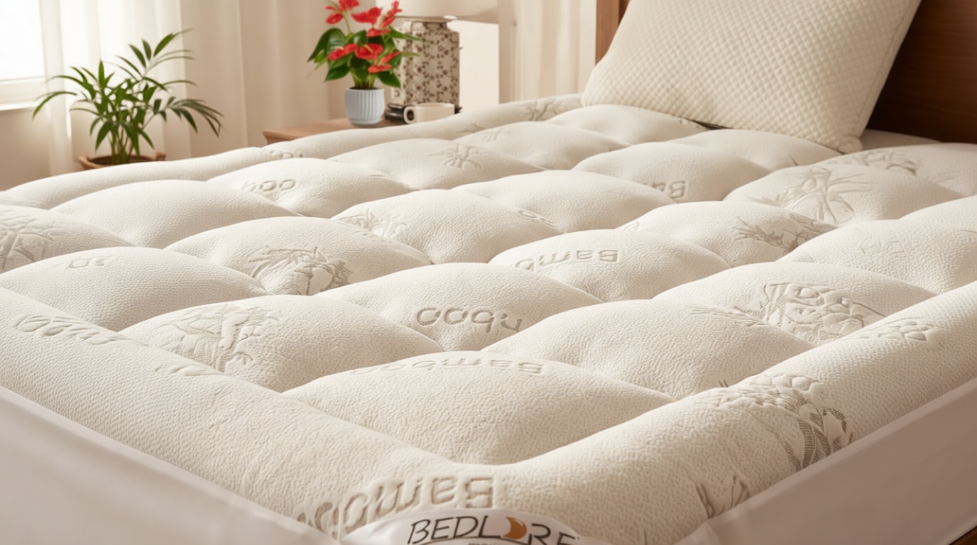 BEDLORE Queen Mattress Topper Viscose Derived from Bamboo, Thick Pillow Top Mattress Pad with Stretchable Pockets for 6-18 inches Mattress, Soft Breathable Mattress Topper for Back Pain Relief OEKO-TEX STANDARD 100