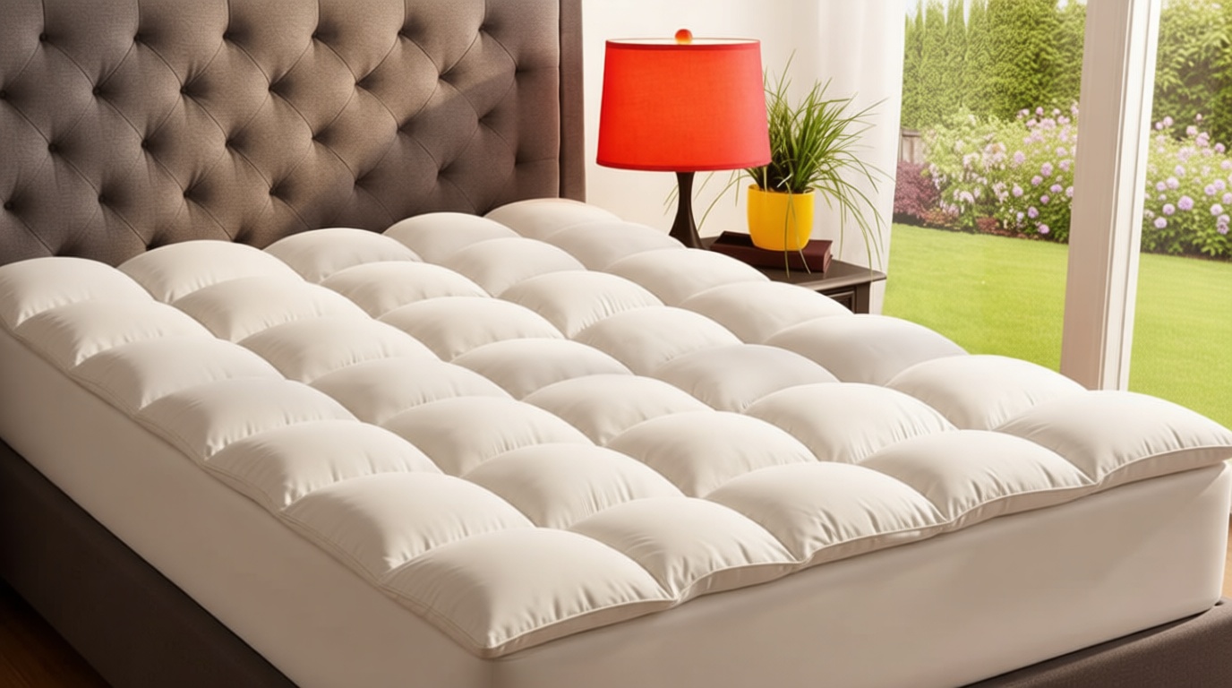 ELEMUSE Queen Mattress Topper for Back Pain, Extra Thick Mattress Pad Cover, Plush Soft Pillowtop with Elastic Deep Pocket, Overfilled Down Alternative Filling
