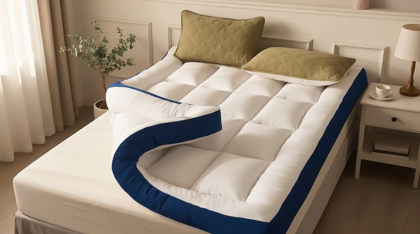 WhatsBedding 5 Inch Queen Mattress Topper for Back Pain Relief, Filled with Breathable & Soft Memory Foam Pillow Top,4 Elastic Straps OEKO-TEX STANDARD 100