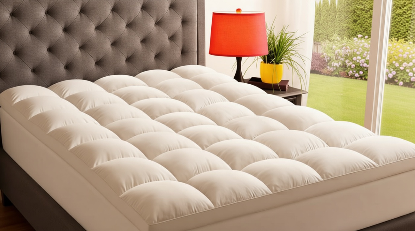 ELEMUSE Queen Mattress Topper for Back Pain, Extra Thick Mattress Pad Cover, Plush Soft Pillowtop with Elastic Deep Pocket, Overfilled Down Alternative Filling OEKO-TEX STANDARD 100