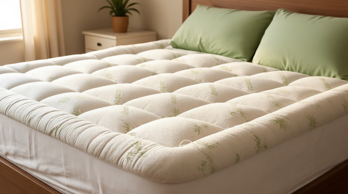Niagara Sleep Solution Ultra Soft Full Size Mattress Topper - Viscose Made from Bamboo Pillow Top Mattress Pad for Back Pain Relief - Naturally Cooling for Hot Sleepers, Green OEKO-TEX STANDARD 100