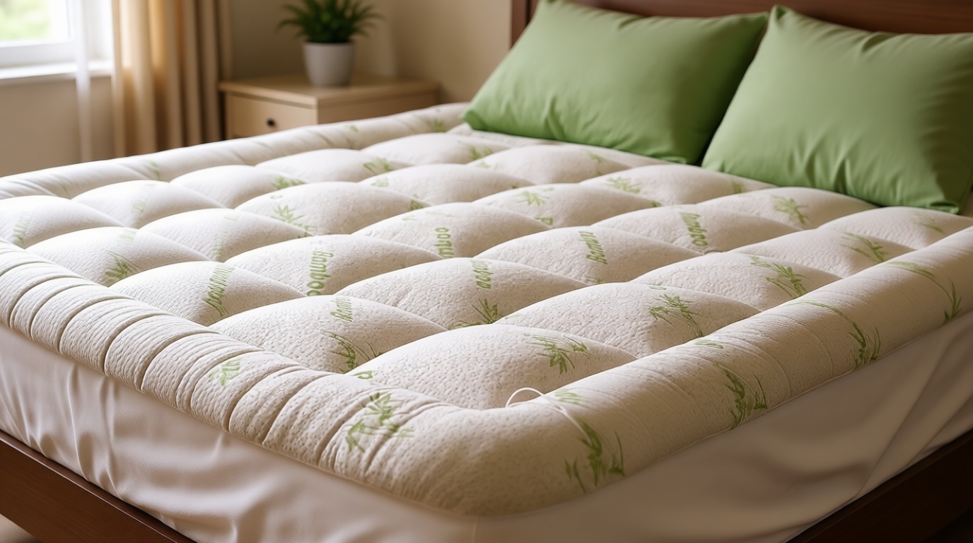 Niagara Sleep Solution Ultra Soft King Size Mattress Topper - Viscose Made from Bamboo Pillow Top Mattress Pad for Back Pain Relief - Naturally Cooling for Hot Sleepers, Green OEKO-TEX STANDARD 100