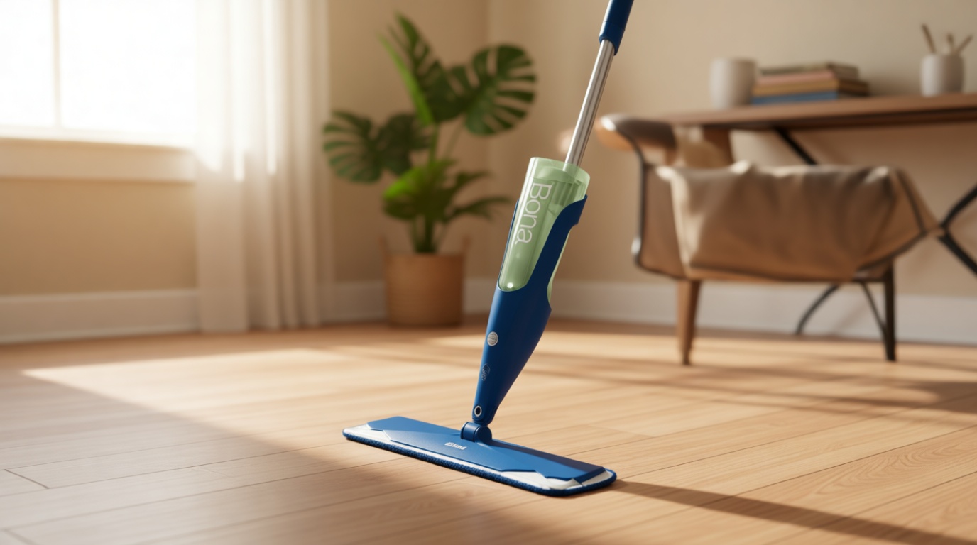 Bona Premium Motion Multi-Surface Floor Spray Mop - Includes Multi-Surface Floor Cleaning Solution and Machine Washable Microfiber Cleaning Pad - for Stone, Tile, Laminate, and Vinyl Floors