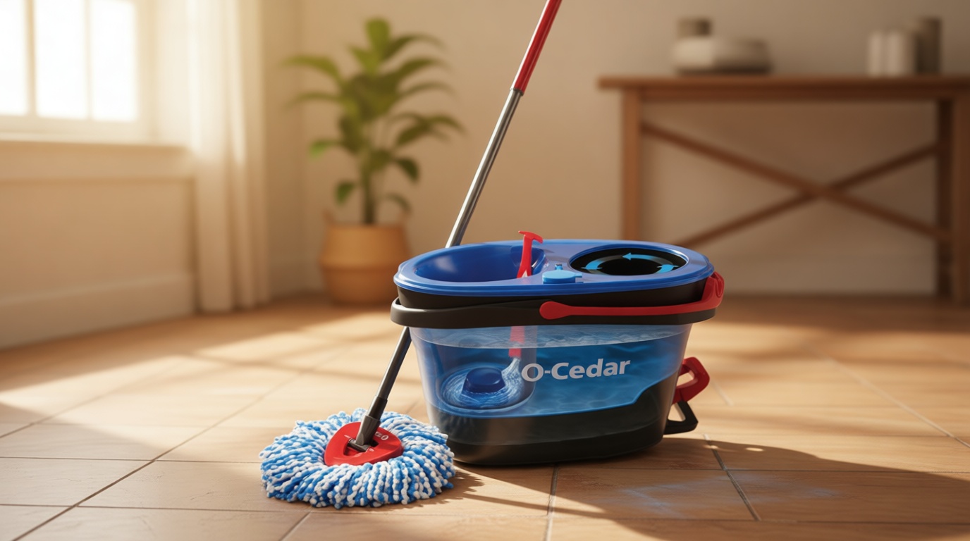 O-Cedar RinseClean Spin Mop & Bucket System | Clean with Clean Water | Removes 99% of Bacteria