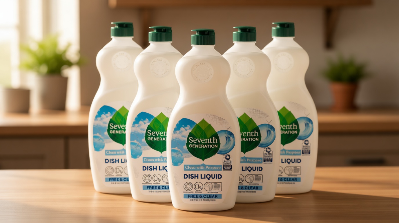 Seventh Generation Dish Liquid Soap Free & Clear liquid soap Pack of 6 Dishwashing Soap Dish Soap for sensitive skin 19 oz U.S. EPA Safer Choice