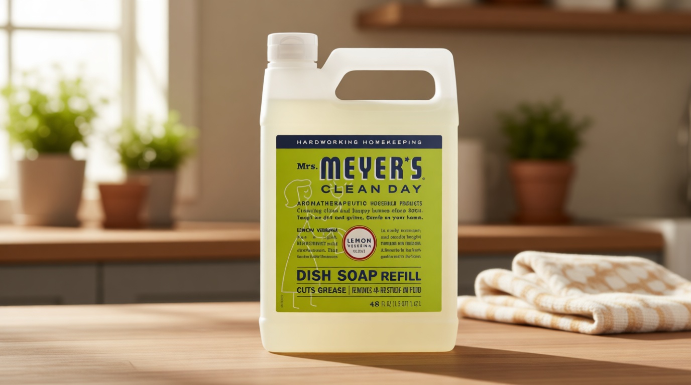 MRS. MEYER'S CLEAN DAY Liquid Dish Soap Refill, Lemon Verbena (48 Fl Oz (Pack of 1))