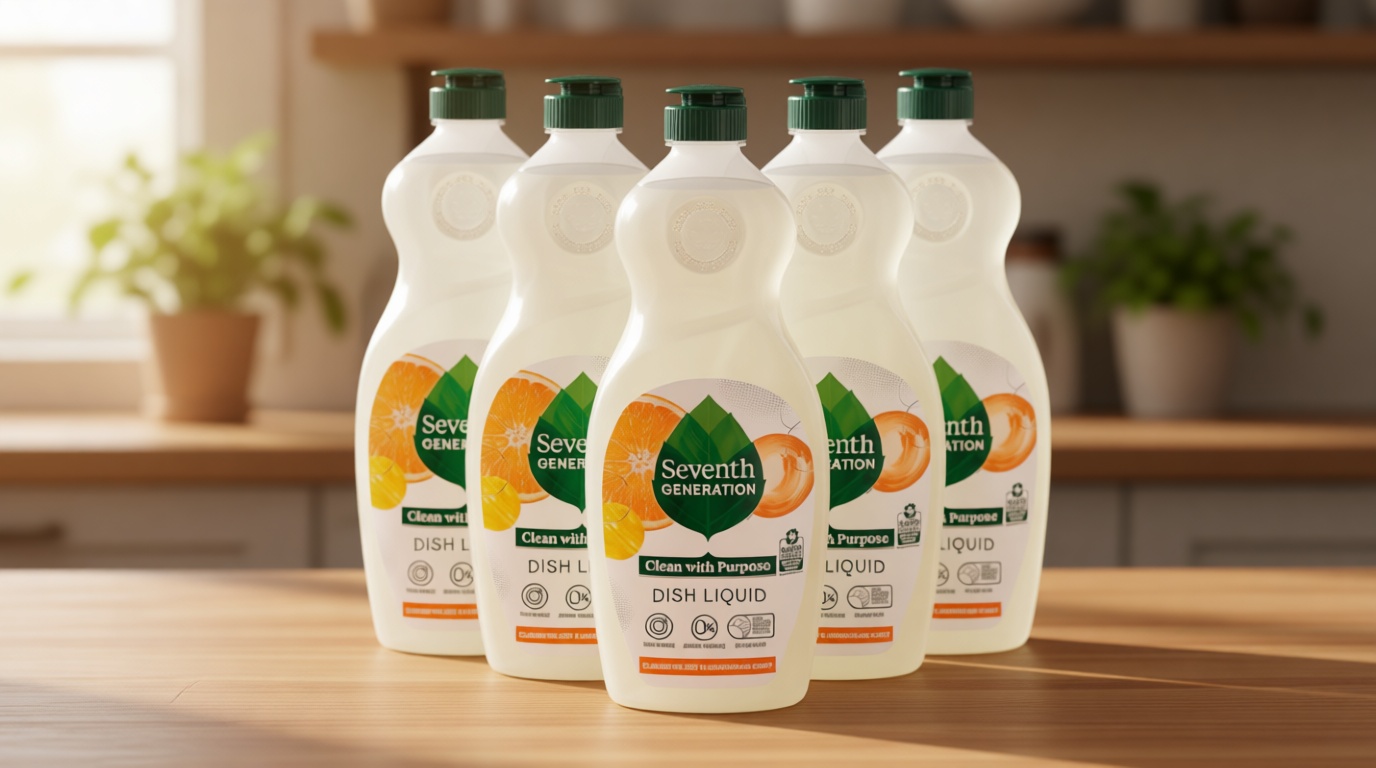 Seventh Generation Dish Liquid Soap Clementine Zest Lemongrass Pack of 6 Dishwashing Soap Liquid Soap 19 oz U.S. EPA Safer Choice