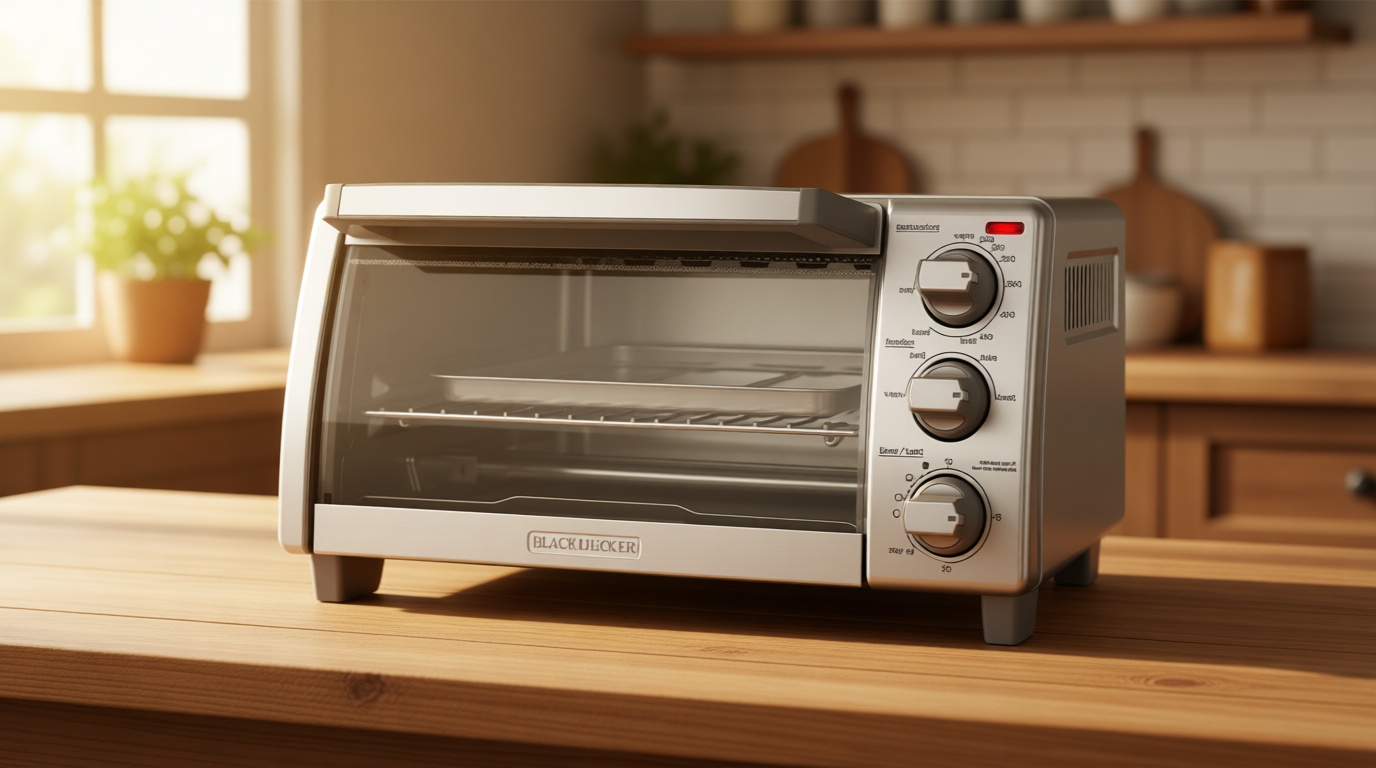 BLACK+DECKER 4-Slice Toaster Oven with Natural Convection, Stainless Steel, TO1760SS (TO1760SST-1)
