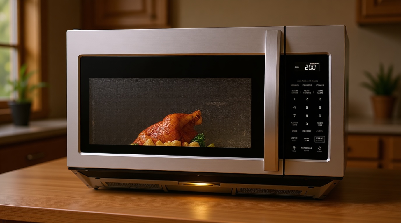 Midea MOR17BSA-SS 1.7 Cu.ft. Over The Range Microwave Oven with Smart Touch Panel, Auto Cooking Menu, 1000 W, 300 CFM Ventilation, in Stainless Steel