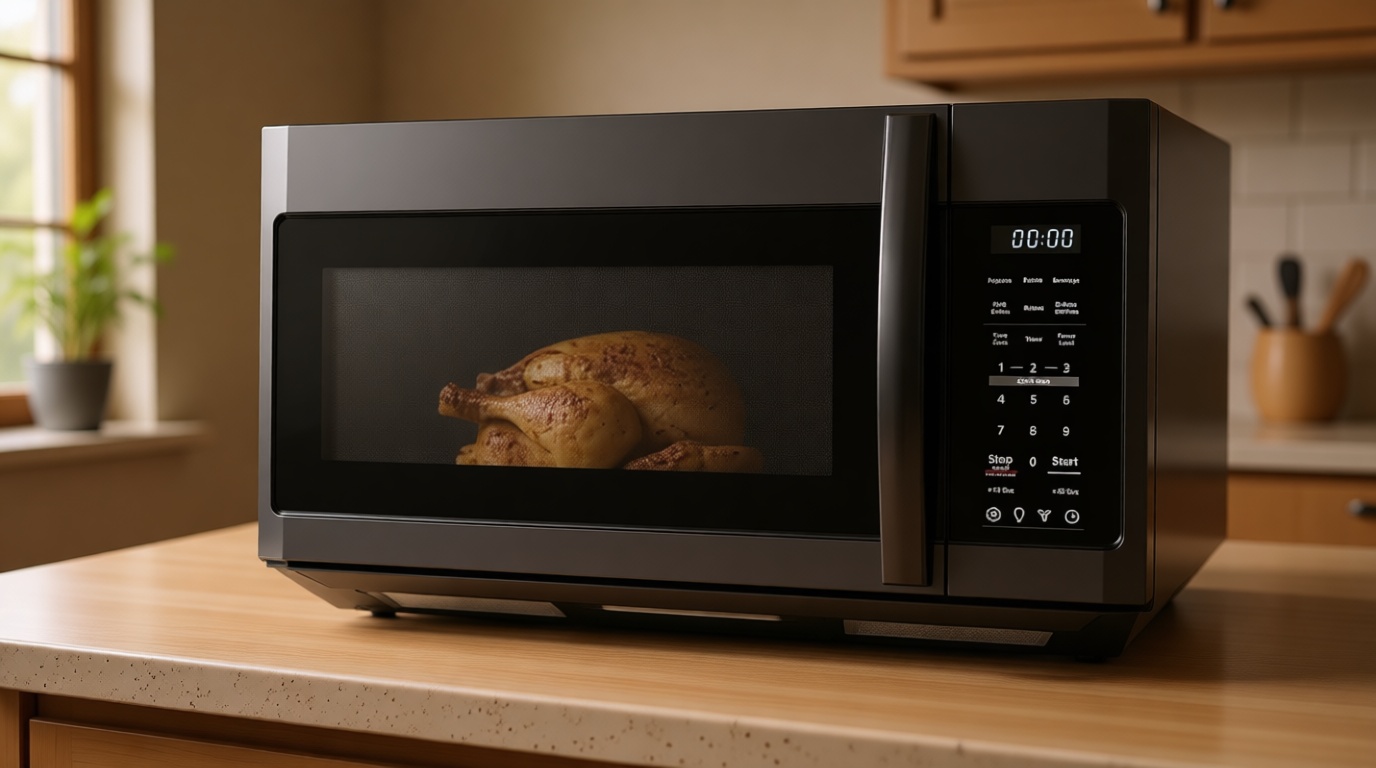 BLACK+DECKER Over the Range Microwave Oven with Vent and One-Touch Auto Cooking, 1.7 cu. ft. OTR Over Stove Microwave, Black, 1000 Watts, EM044K6CF-BK