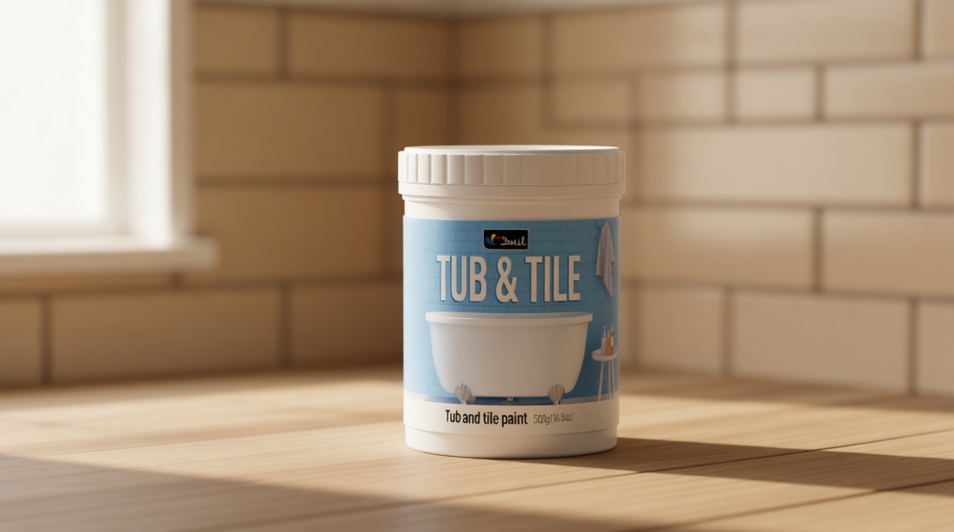 DWIL Tile Paint, Tub and Tile Refinishing Kit with Tools, Water-based Bathtub Paint - Low Odor, Easy to Use, 25-30sq.ft, 16.5oz, Semi-Gloss White