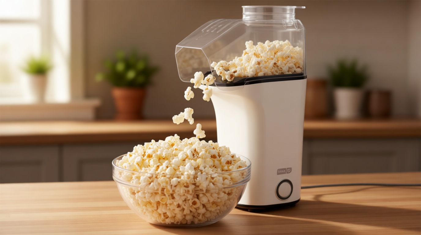 DASH Fresh Pop Popcorn Maker - Oil-Free, Air Popcorn Popper - With Measuring Cup & Recipe Guide - Perfect for Movie Nights - 16 Cups, White