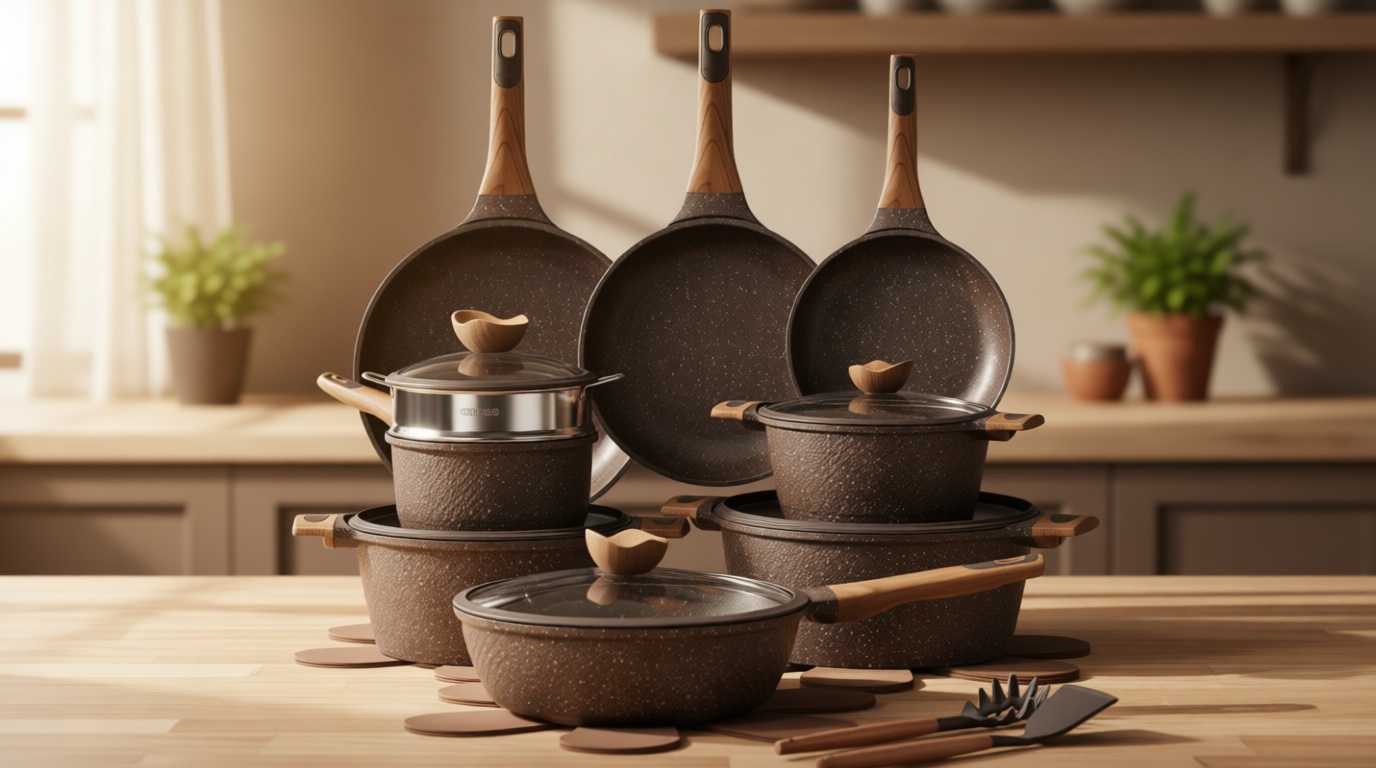 CAROTE 26PCS Pots and Pans Set Non Stick, Cookware Set Pots and Pans Induction Cook Ware, Nonstick Kitchen Cooking, PFOA Free