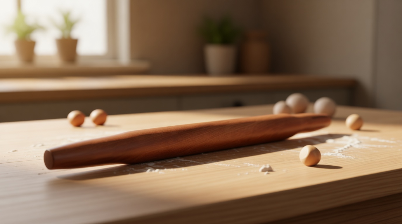Muso Wood Sapele Wooden French Rolling Pin for Baking, Tapered Roller for Fondant, Pie Crust, Cookie, Pastry (French 15-3/4inch)