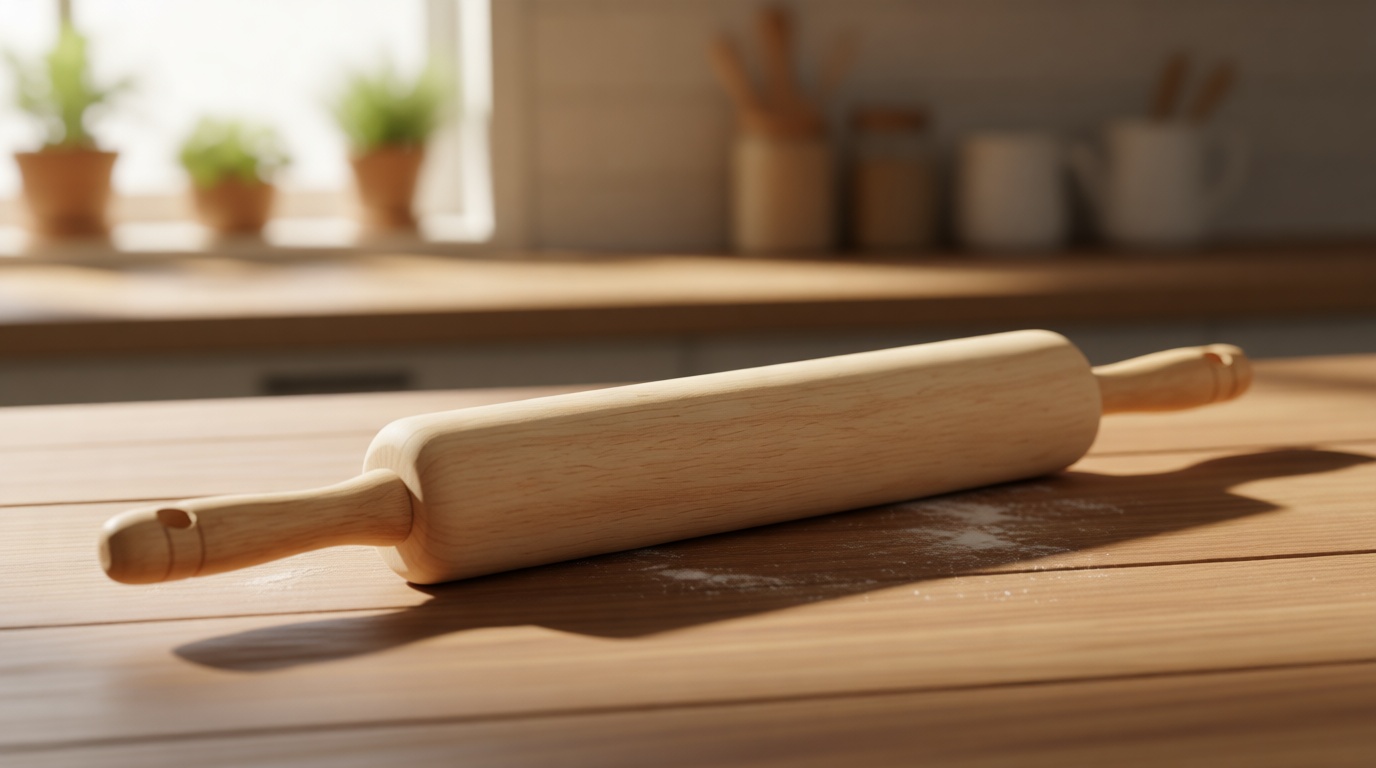 GoodCook Classic Wooden Rolling Pin with Easy Roll Bearings