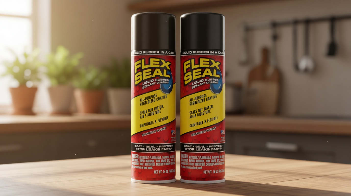 Flex Seal, 14 oz, 2-Pack, Black, Stop Leaks Instantly, Waterproof Rubber Spray On Sealant Coating, Perfect for Gutters, Wood, RV, Campers, Roof Repair, Skylights, Windows, and More