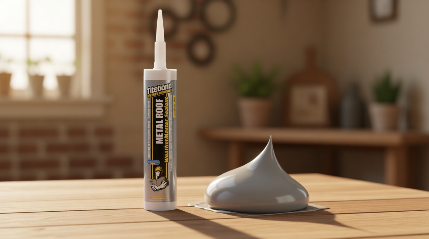 Titebond WeatherMaster Metal Roof Sealant, Silver – Premium Polymer Caulk for Aluminum, Copper, Galvanized Steel & Coated Metals, UV-Resistant – 62611, 9.5 Oz. Cartridge