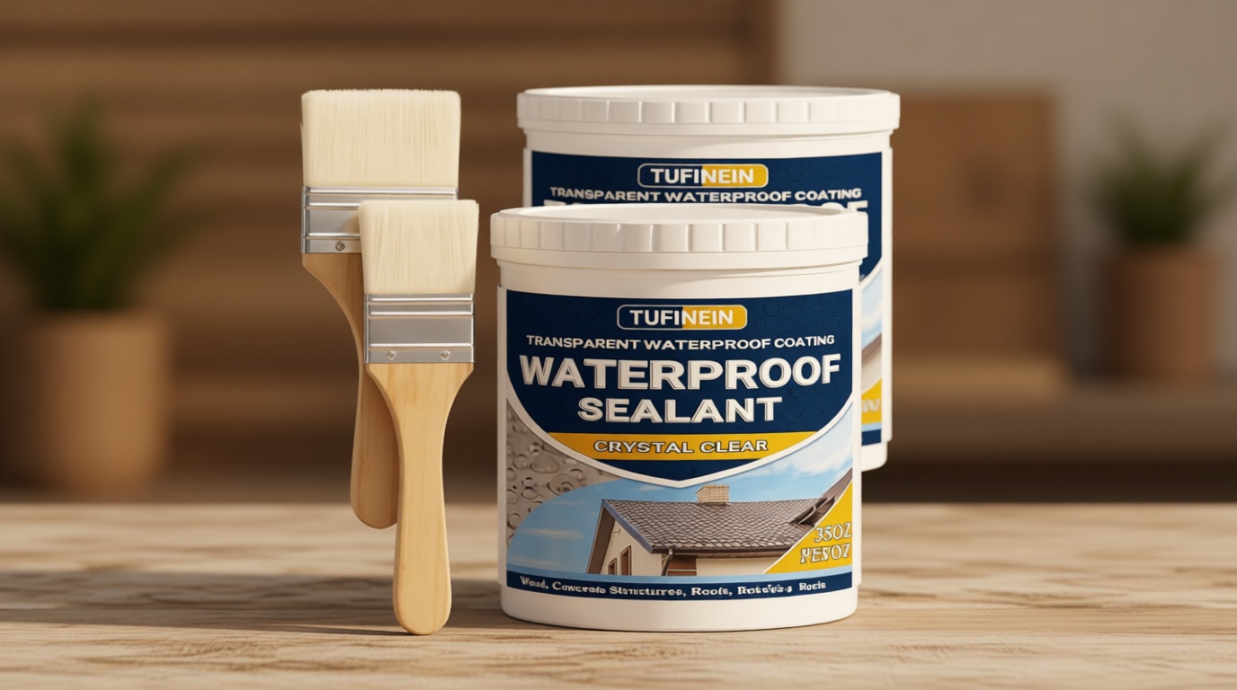 Waterproof Sealant 70oz Clear, TUFINEIN Transparent Waterproof Coating Water-Based Invisible Agent Roofs, Walls, Garden, Terraces Indoor & Outdoor