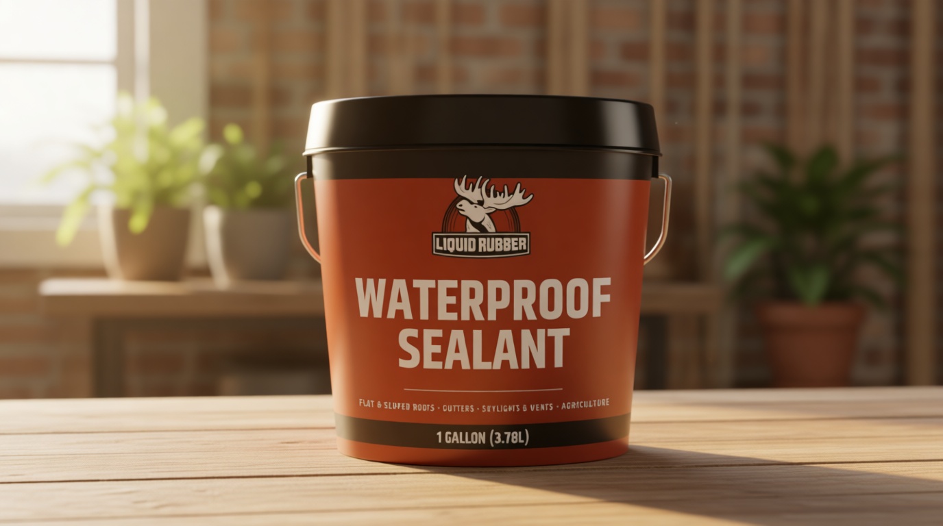 Liquid Rubber Waterproof Sealant – DIY Leak Repair Coating for Flat, Metal & Low Slope Roofs, Foundations, Gutters & More – Flexible Protective Membrane - Black - 1 Gallon