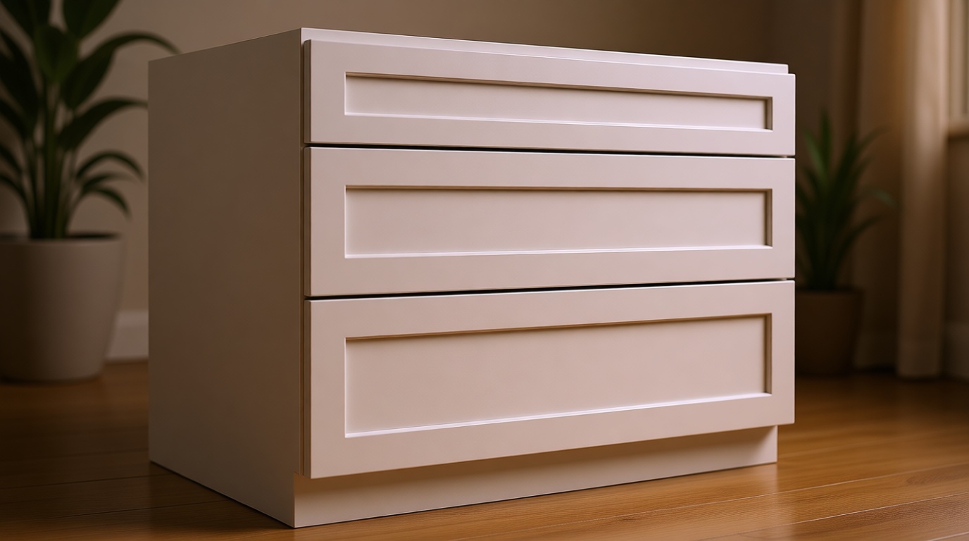 Kitchen Base Cabinets, Base Cabinet with Drawers, RTA Cabinet, Unassembled, Shaker Style, Full Overlay for Kitchen, Laundry Room and More (White, 36" W X 34.5" H X 24" D)