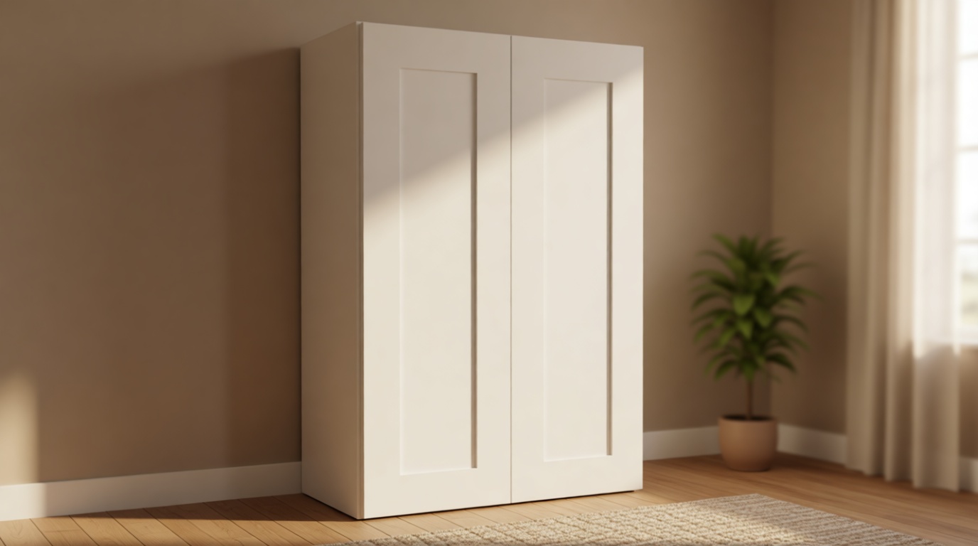 Wall Kitchen Cabinets, RTA Cabinets, White Shaker Cabinet, Wall Mounted, RTA Upper Cabinet, Modern for Kitchen and Bathroom with Door (White, 24" W x 42" H x 12" D)