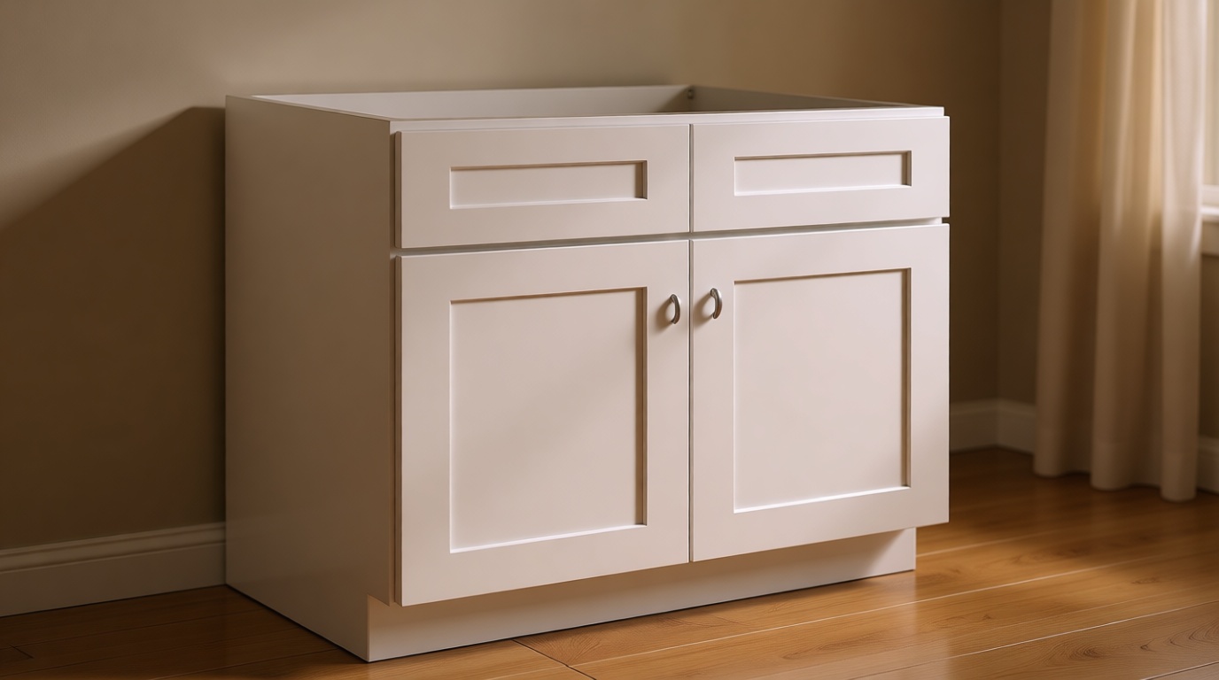 Kitchen Base Cabinet, RTA Cabinet, White Shaker Cabinet, Plywood Box, Adjustable Shelf, Storage, Painted, Soft Close, 36 Inch Wide x 34.5 Inch High x 24 Inch Deep (White, 36 Inch Width)