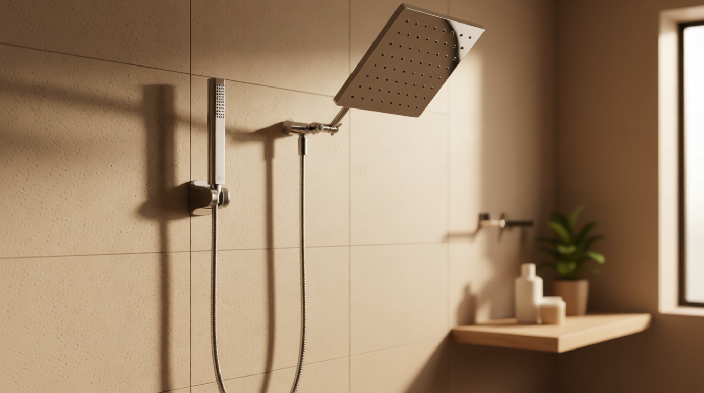 Delta Faucet 10-inch Raincan Shower Head and Hand Held Shower Combo, Chrome Square Shower Head, Rainfall Shower Head, Hand Shower, High Pressure Shower Head, 1.75 GPM Flow Rate, Chrome 75527