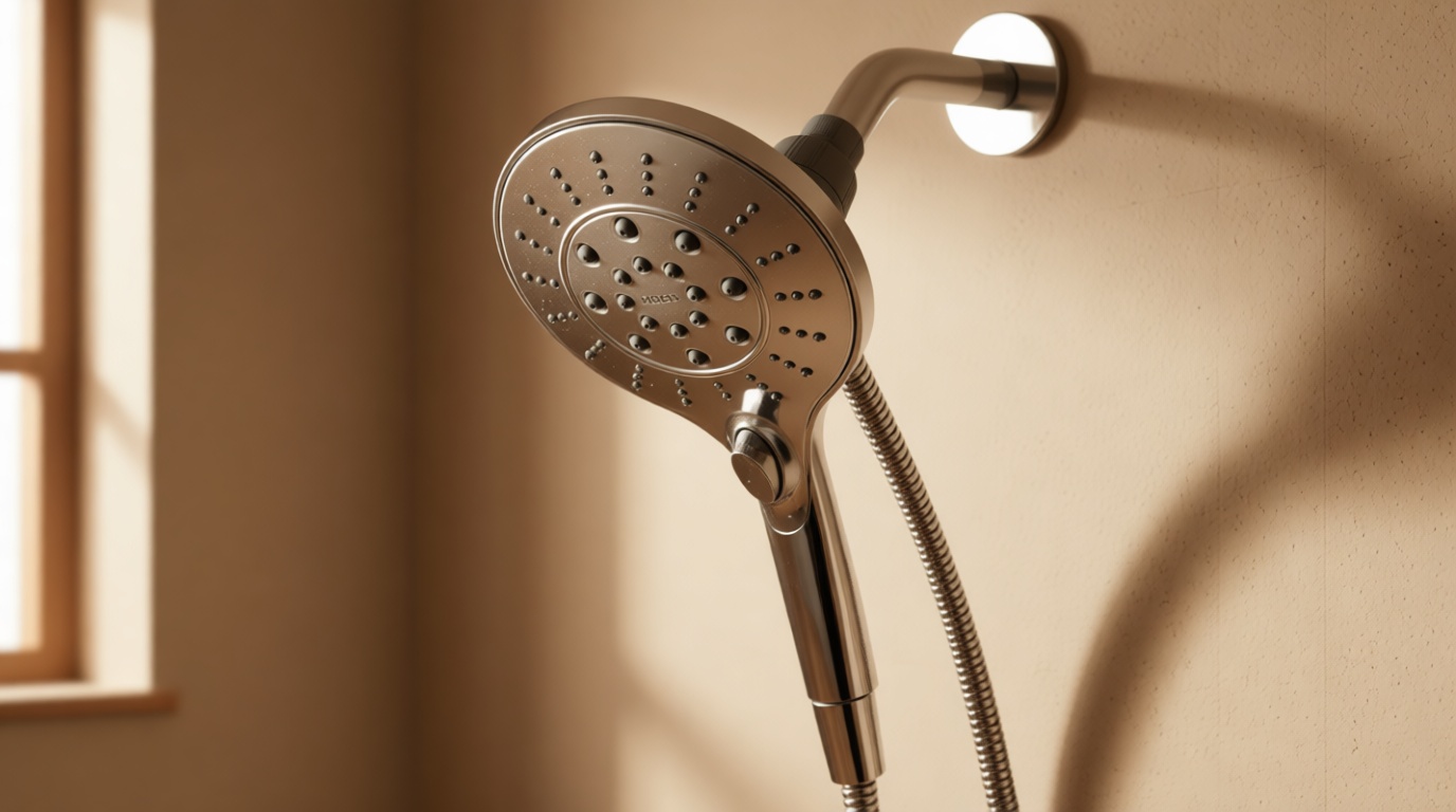 Moen Engage Chrome Magnetix Six-Function 5.5-Inch Wide Handheld Shower Head with Hose and Magnetic Docking System, 26112