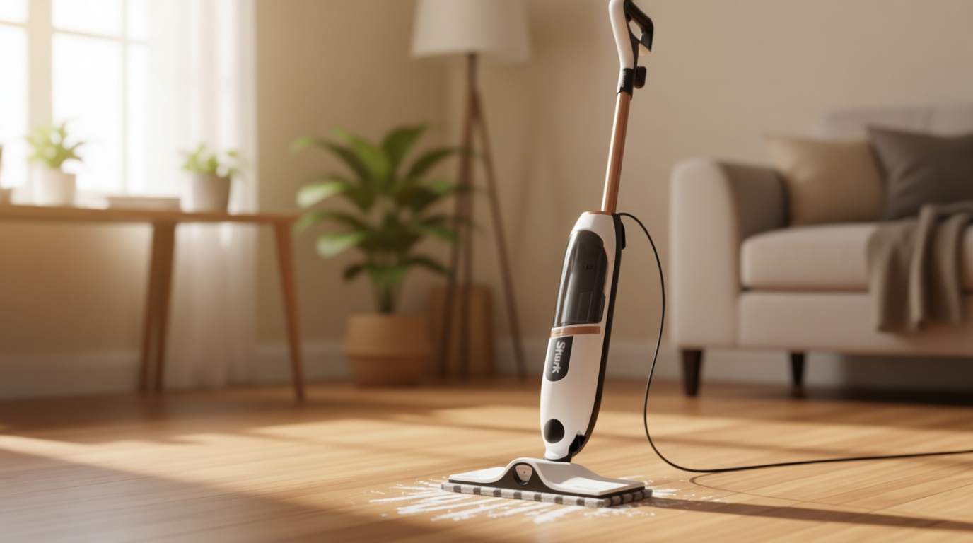 Shark SteamSpot Steam Mop with Steam Blaster Technology, 3 Steam Modes, 2 Washable Pads, XL Removable Water Tank, Lightweight, Steam Cleaner for sealed Hard Floors, Hardwood, Tile, Laminate, S2001
