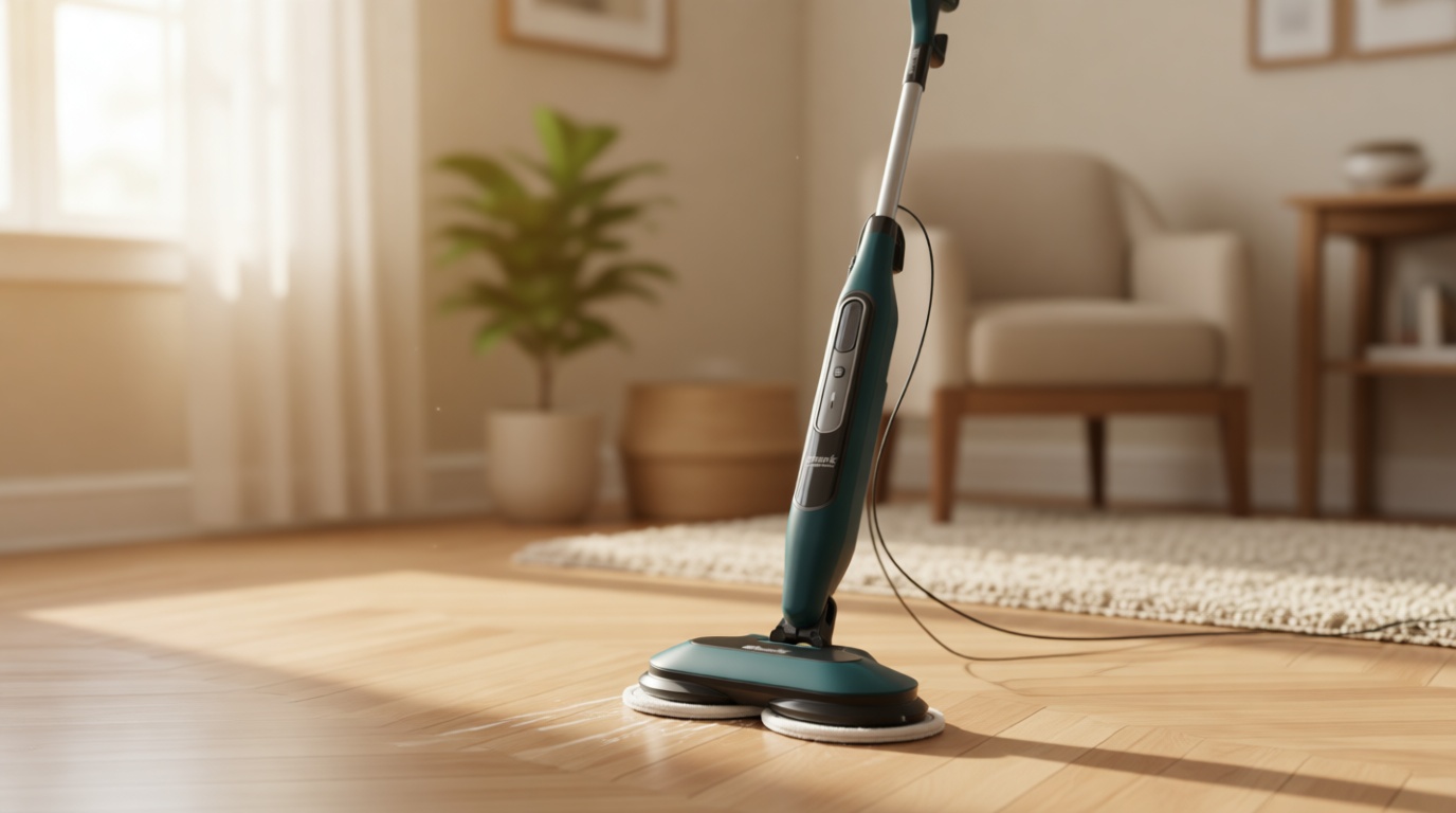 Shark Steam & Scrub All-in-One Scrubbing and Sanitizing Hard Floor Steam Mop, 2 Steam Modes, 2 Dirt Grip Soft Scrub Pads Included, XL Removable Water Tank, Swivel Steering, Teal, S8002BRN