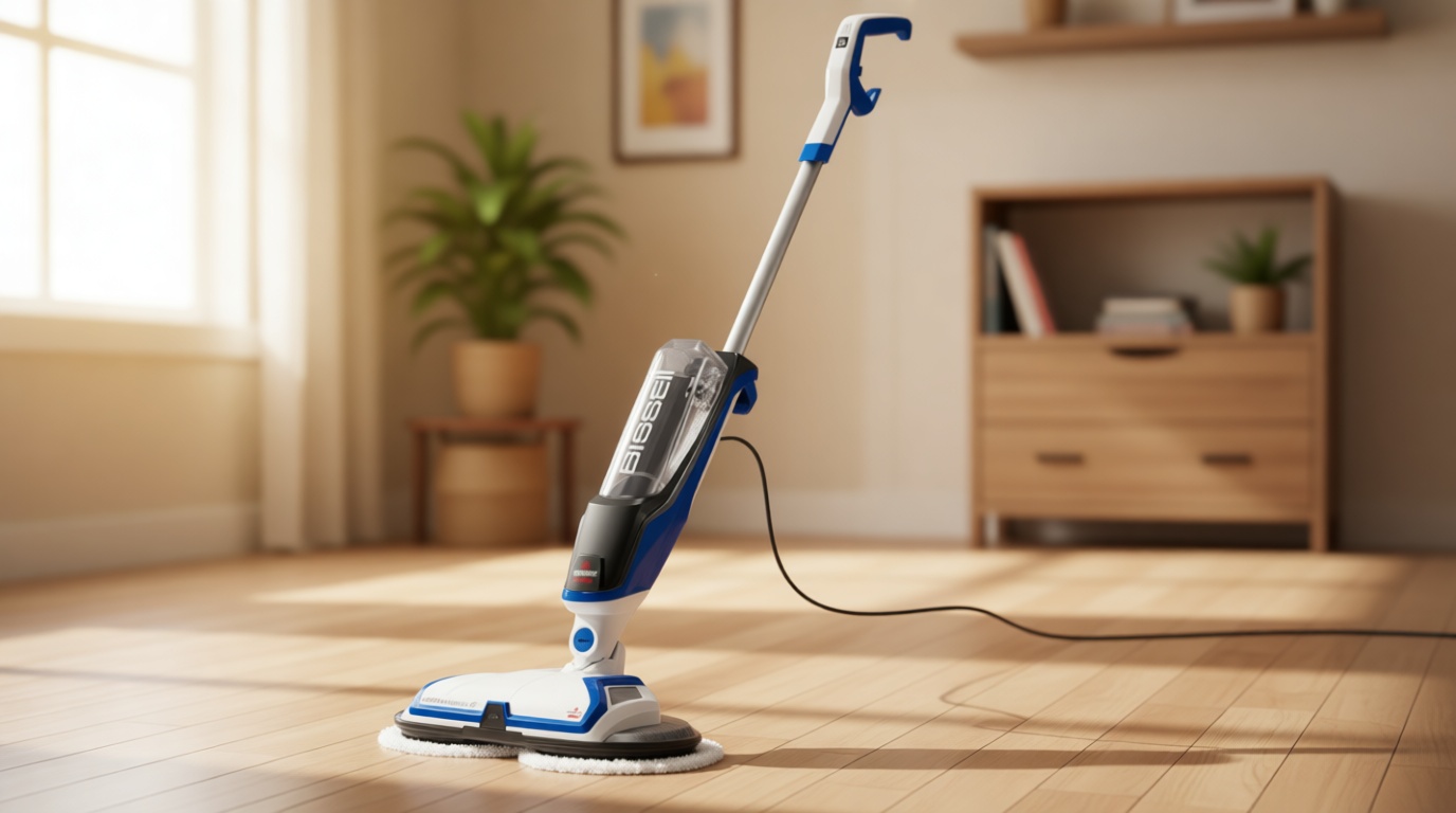 Bissell® SpinWave Hard Floor Expert Corded Spin Mop Cleaner with Washable mop Pads for Sealed Hard Floors, 20393