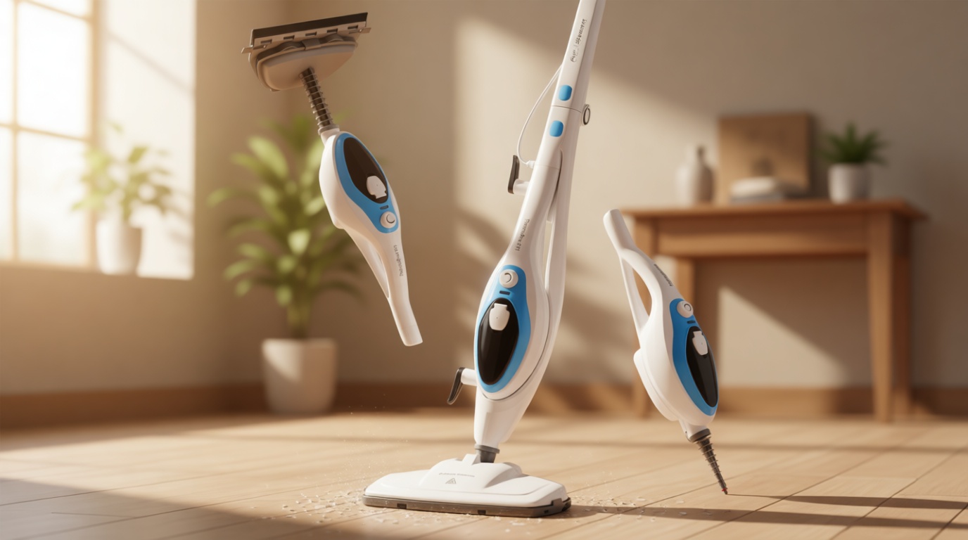 PurSteam 10-in-1 Steam Mop, Floor Steamer with Detachable Handheld Steam Cleaner for Tile, Hardwood Floors