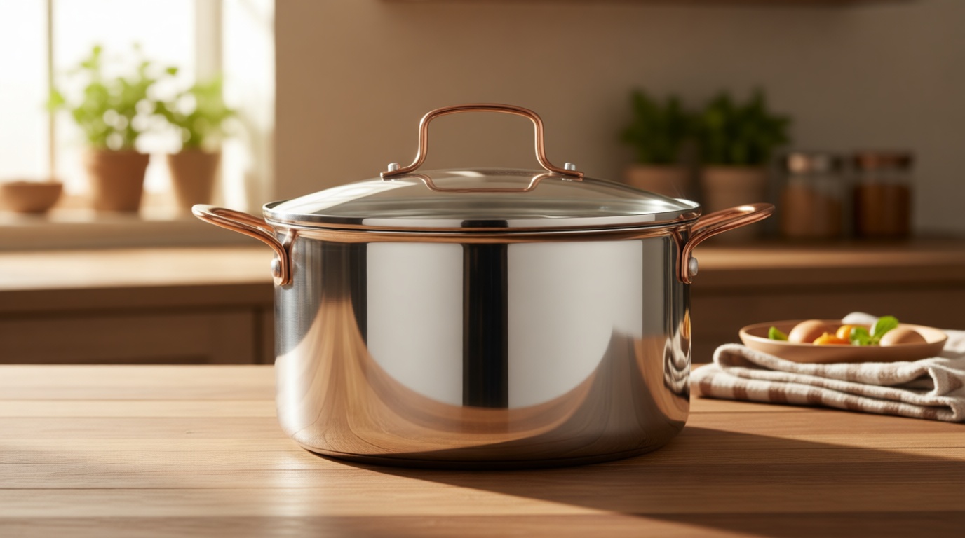 CAROTE 8 Qt Tri-Ply Stainless Steel Stockpot, Non-Toxic Stock Pot with Lid, Soup Pot for Pasta, Even Heating, Oven Safe, Induction, Ceramic and Gas Cooktops Compatible, Sliver