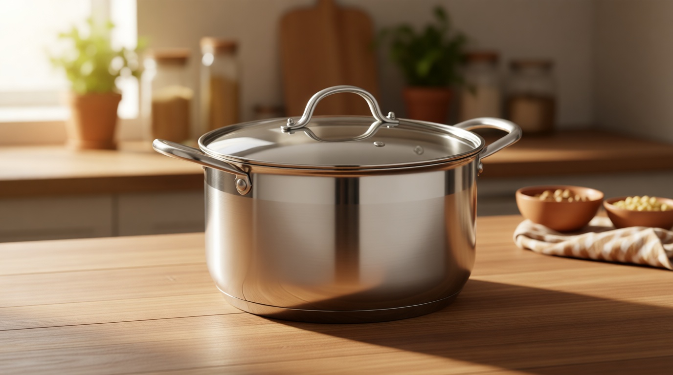 Kirecoo Stainless Steel Stock Pot - 8 Quart Heavy Duty Induction Cooking Pot with Visible Lid for Pasta, Soup, Spaghetti, Nonstick Thick Bottom Big Stockpot, Deep Cookware for Canning, Boiling, Simmer