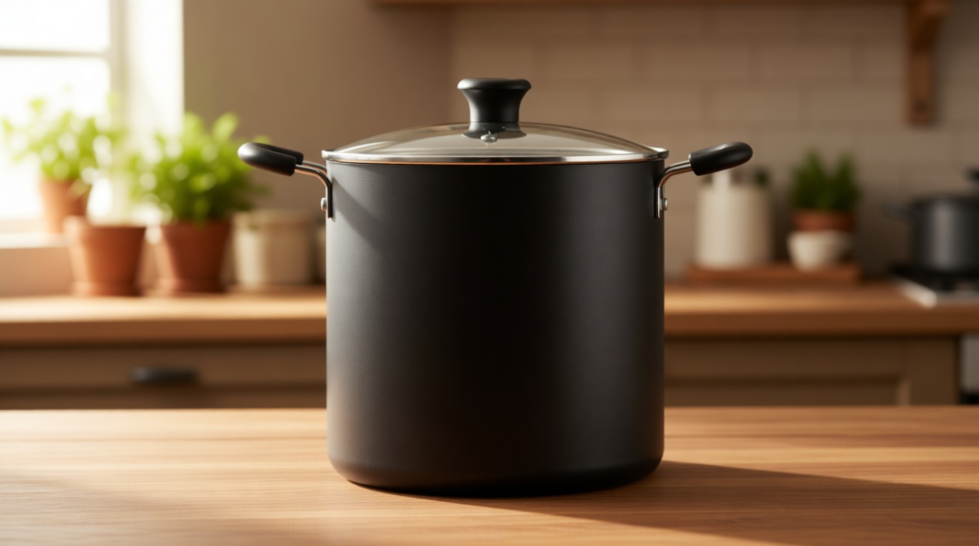 T-fal Specialty Nonstick Stockpot With Lid 12 Quart, Oven Broiler Safe 350F, Stay-Cool Handles, Kitchen, Cookware, Pots and Pans, Stock Pot, Soup Pot, Cooking Pot, Dishwasher Safe, Black