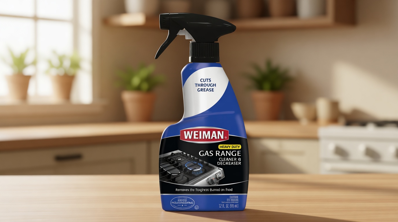 Weiman Gas Range Cleaner and Degreaser, Single, Lemon, 1 Count